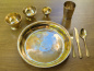 Preview: Nepalesisches Thali Set aus Messing | Traditionelles Essgeschirr (8-teilig)